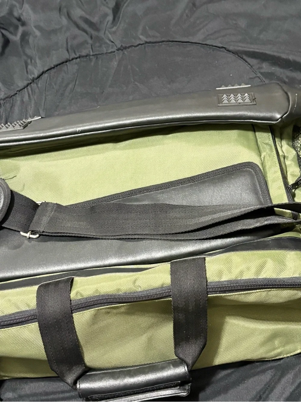 New Travel Art Studio Olive Green Duffel Bag with Black Trim